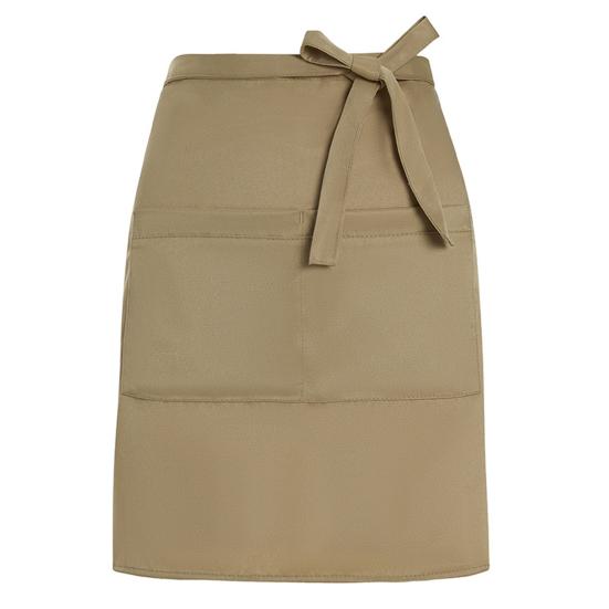 Waiter Half Apron with Large Pockets Waterproof Oil-proof Adjustable Men Women Kitchen Chef Cafe Restaurant Bakery Flower Shop Barista Work Apron