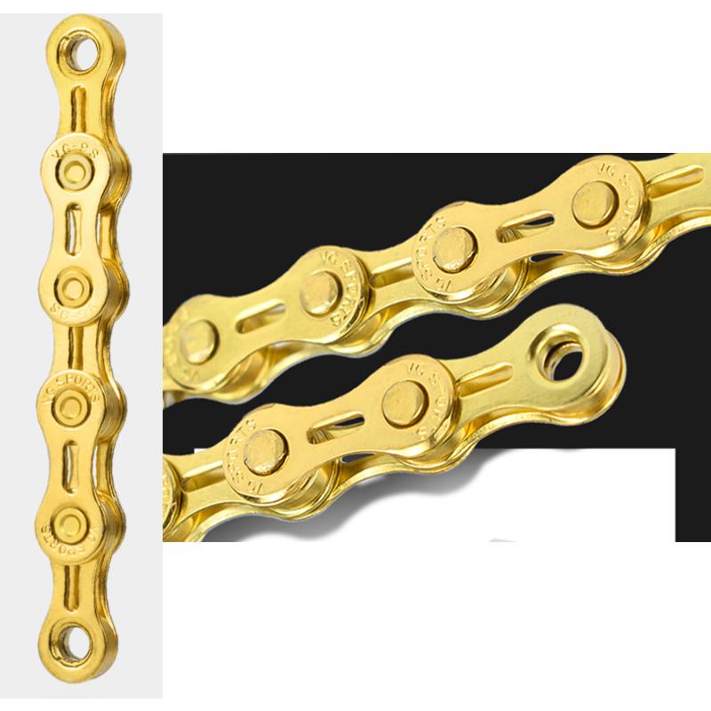 9 Speed Bicycle Chain Bike Chain Half Hollow 116L Silver Golden Purple Mountain MTB Road Bike Chains