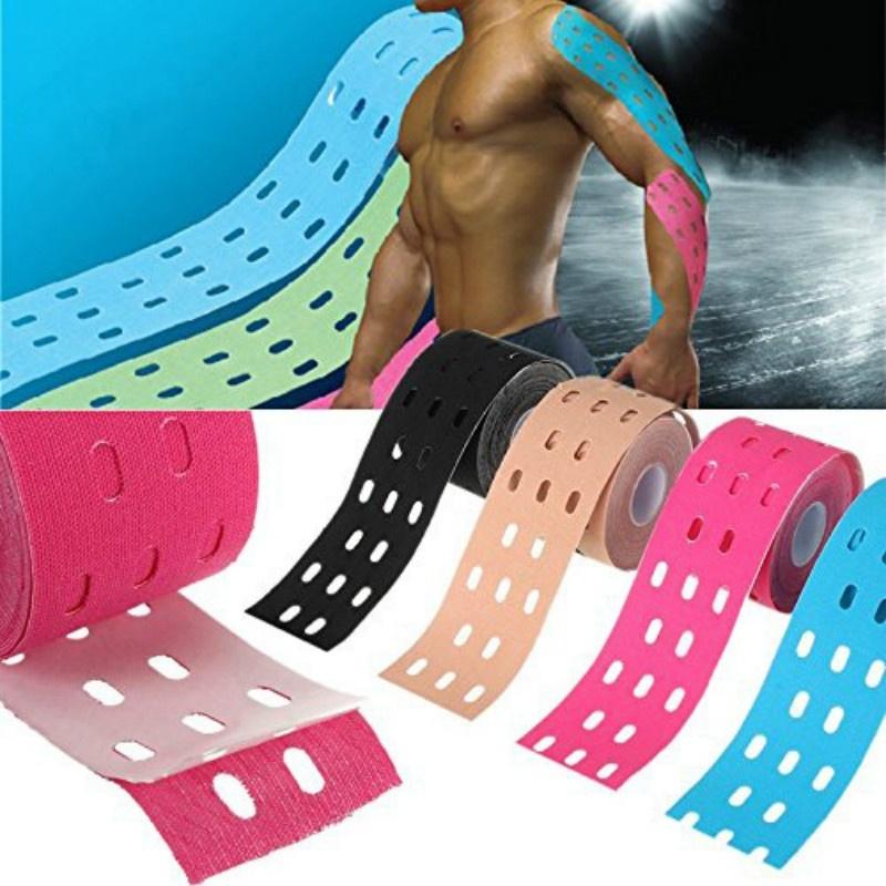 Punch Muscle Stickers Sports Tape Athletes Special Colorful Perforated Muscle Stickers Color Random