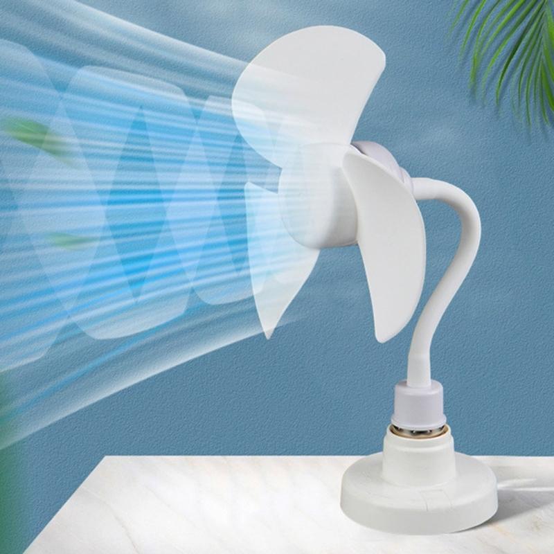 5.5inch Chandelier Fan E27 Thread Ceiling Fan 360 Degree Adjustment Low Noise Electric Fan Cooling Fan for Indoor