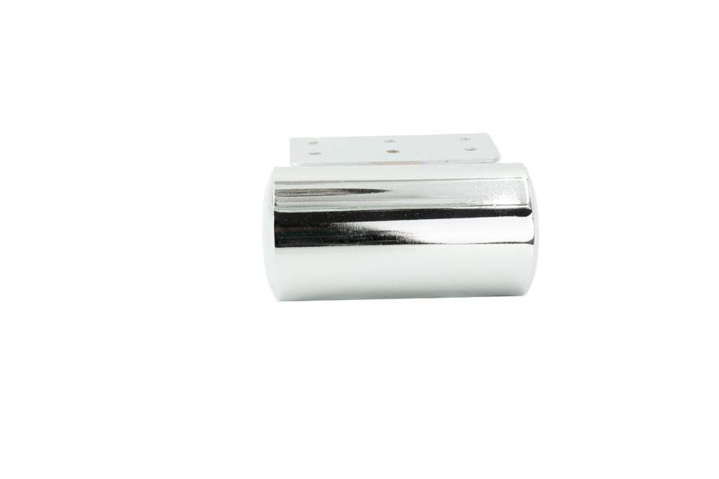 Noga meblowa beczkowa, chromowana srebrna, wysokość 50 mm, długość 100 mm