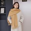 Luxurious Women's Cashmere Wool Scarf: Versatile Solid Color Shawl for Autumn and Winter