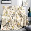 1PC Cute Parrot Print Flannel Blanket, High Quality All Seasons, Home Decor, Warmth and Comfort, Perfect for Christmas Gifts