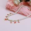Cartoon Christmas Necklace Dripping Oil Cartoon Pendant Choker Sweet Pearl Chain  Decoration