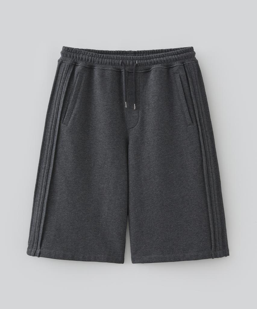 Pabeulega Hakama Line Sweat Bermuda Pants (Charcoal)