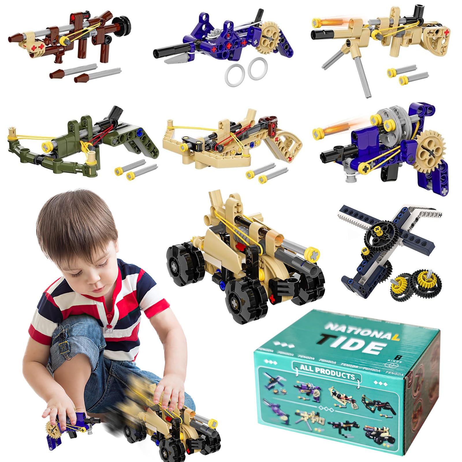 

Kaiounni Building Blocks – Fun Building Blocks for Boys Ages 6-8, Developing Creativity, Educational Toys, Building Blocks for Kids