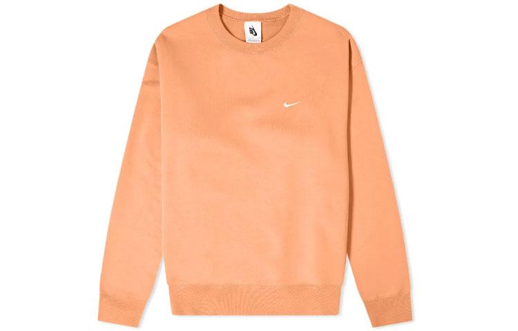 Nike Sweatshirts Men s Orange Crew Neck Moderate Regular CV0554-863 L