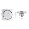 Pop Up Bounce Press-Type Floor Drain Metal Sewer Floor Strainer Useful Shower Foot Floor Drain