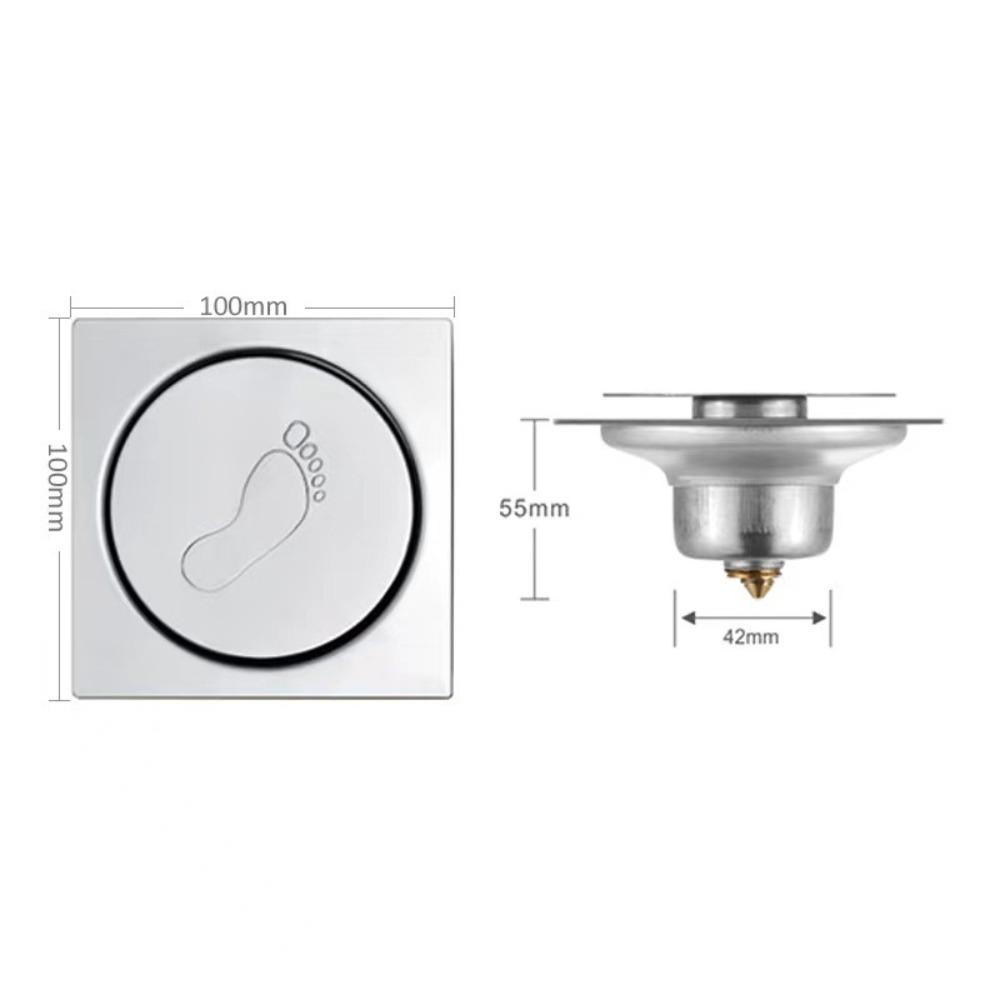 Pop Up Bounce Press-Type Floor Drain Metal Sewer Floor Strainer Useful Shower Foot Floor Drain