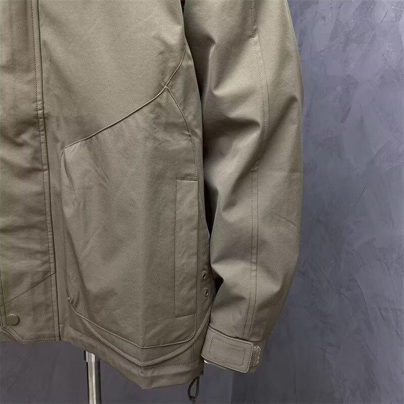 Men's Slim Fit Korean Style Plain Hooded Windbreaker - Versatile Casual Jacket for Spring and Autumn