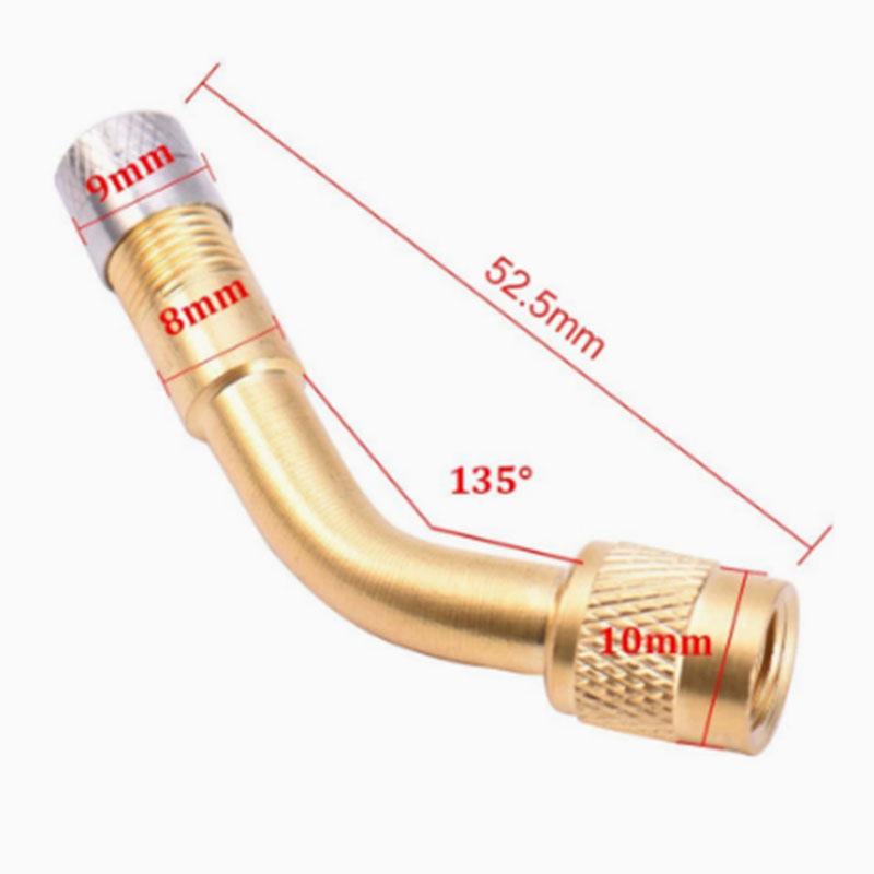 90-degree motorcycle corner valve adapter, inner tube copper-silver valve extension adapter, suitable for truck, car, motorcycle