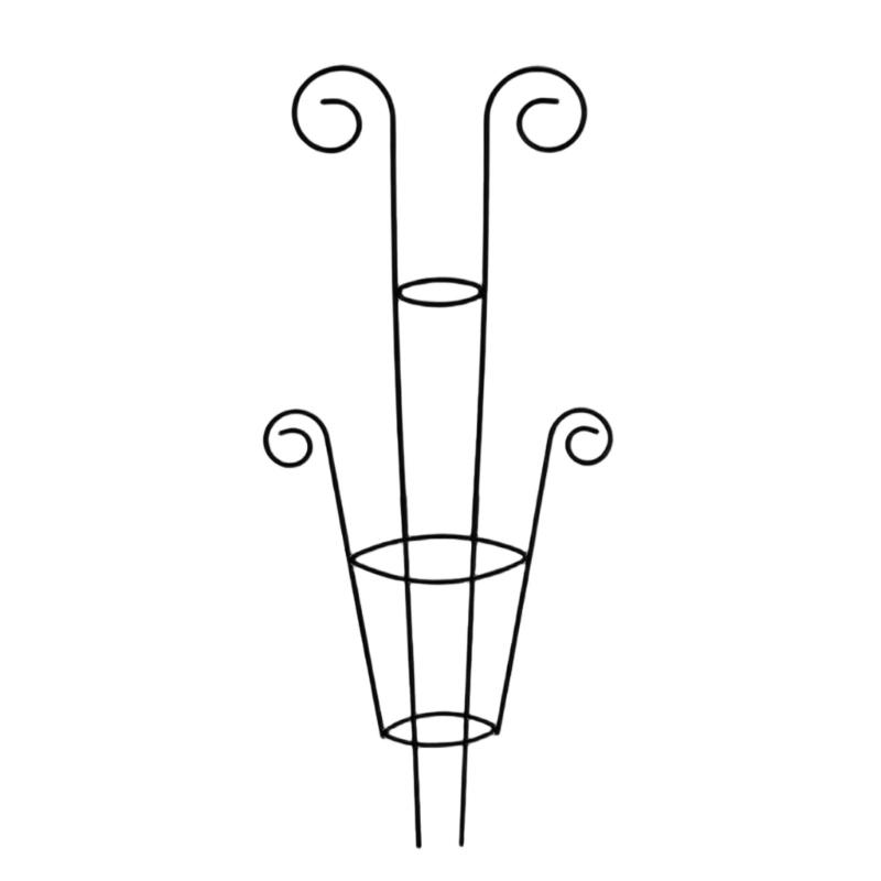 Heavy Duty Metal Flower Trellis 76cm Tall Plant Support Frame Stand For Potted Plant Hanging Baskets Garden Decoration