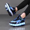 Boys/girls Two-wheel Dual-purpose Roller Skates Double Row Heely Shoes Roller Skates Luminous Sports Shoes Rechargeable