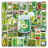 50 Sour Cucumber Cartoon Stickers Personalized Funny Food Decorative Water Cup Computer Suitcase Creative Stickers