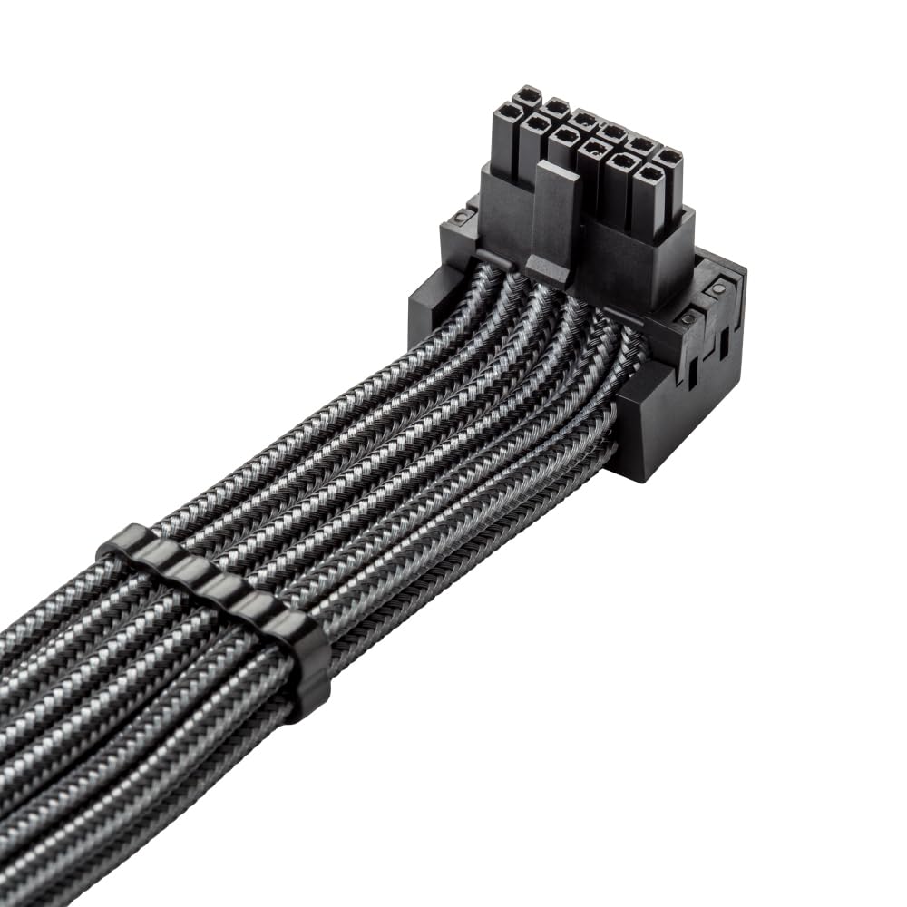 CableMod Universal Pro ModMesh Sleeved 12VHPWR 90 StealthSense Direct PCIe Cable 12V-2x6 (Variant B, Carbon)