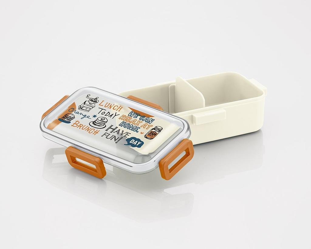 Skater Fluffy Lid Bento Box 530ml Graffiti Design Made in Japan (PFLB6) Dome-Shaped