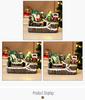 Rotating Light-Up Christmas Musical Resin Figurine Scene Decor for Hotels & Restaurants