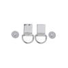2 Stück Metall D-Ring Tasche Seitenverbinder Schnallen mit Schrauben Handtasche Lederband Griff Kette Haken Verschluss Diy Bastelzubehör