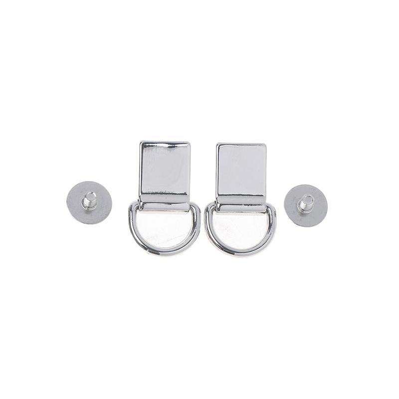 2 Stück Metall D-Ring Tasche Seitenverbinder Schnallen mit Schrauben Handtasche Lederband Griff Kette Haken Verschluss Diy Bastelzubehör