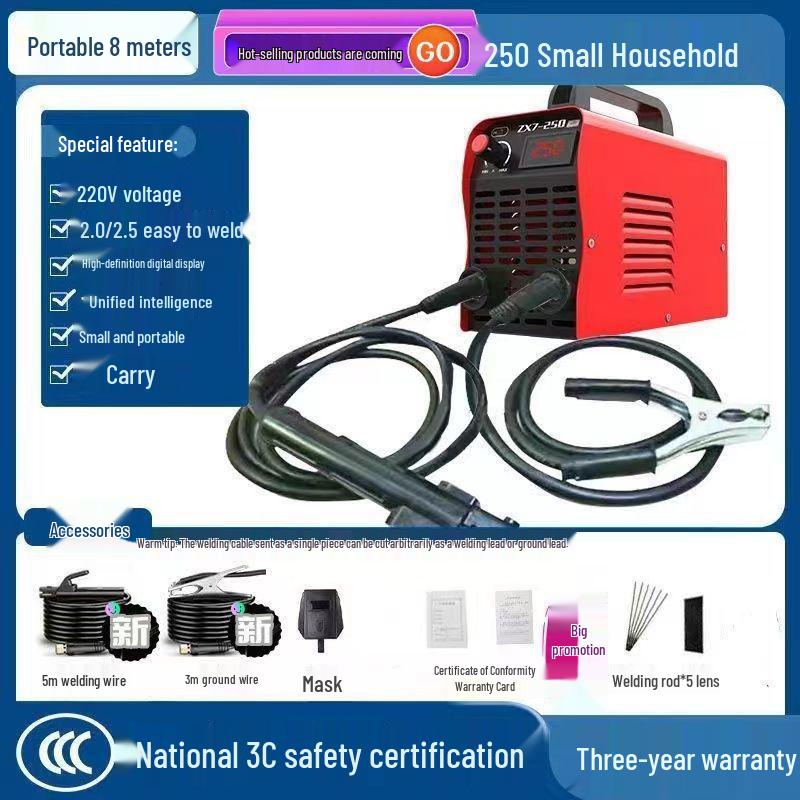Portable All-Copper 220V Mini Electric Welder, Two-Phase, 250-400A, Automatic Full Set