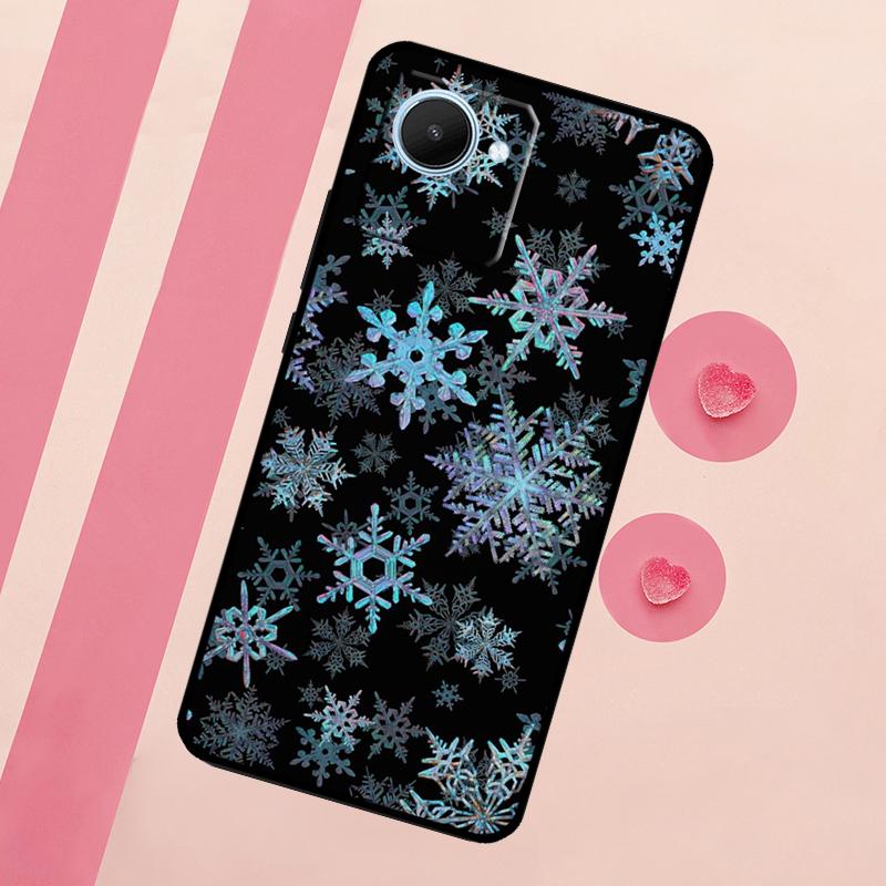 Snow Snowflake Winter For Realme C67 C75 C63 C61 C71 C55 C51 C65 C53 10 11 12 13 14 15 Pro Plus GT6 GT7 Pro Case
