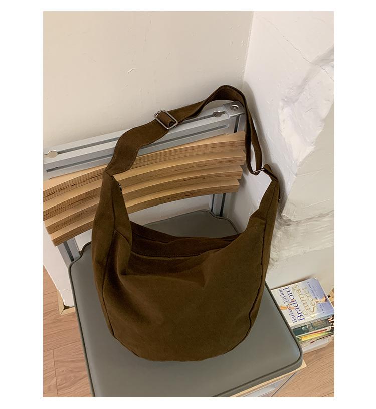 

Canvas large-capacity bag women s 2025 new autumn and winter versatile casual shoulder messenger bag women s cloth bag tote bag