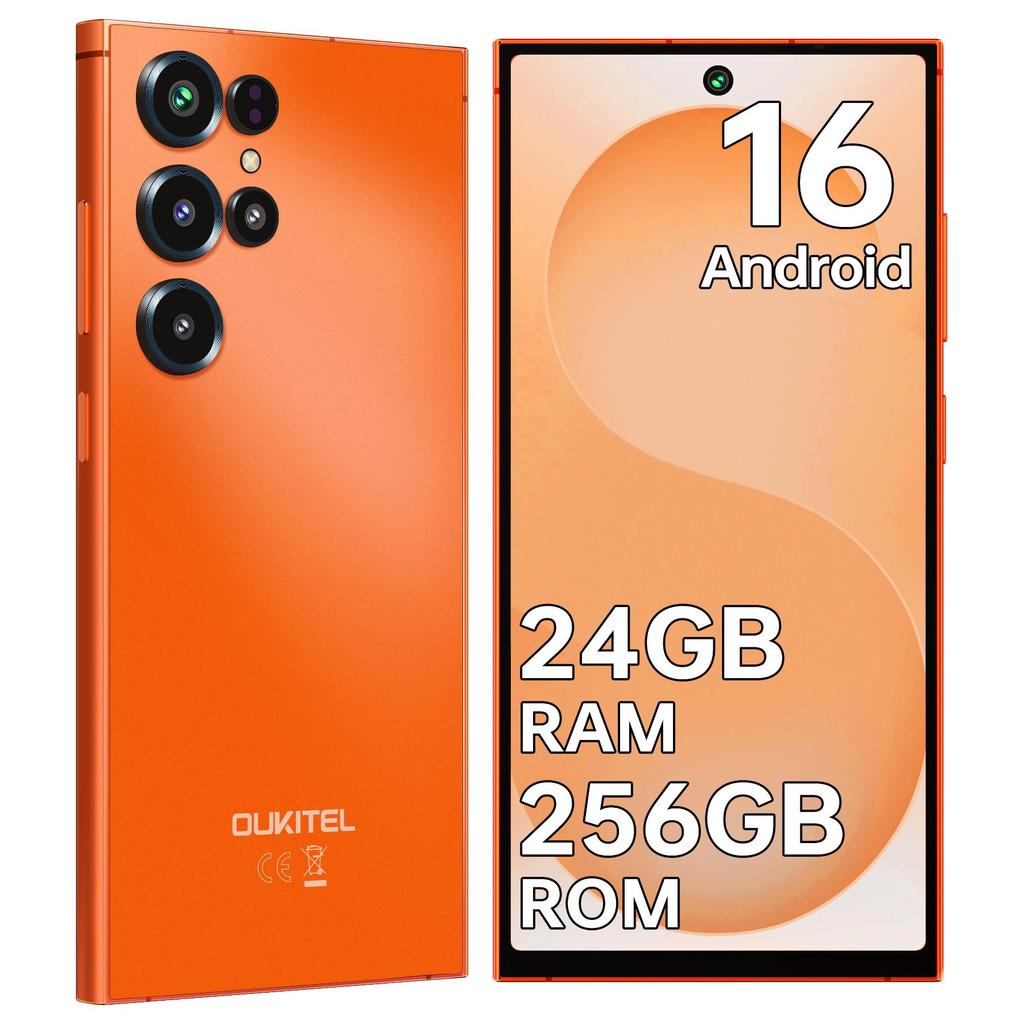 OUKITEL C67 Android 16 Cell Phone Unlocked 2026-24GB+256GB, 6.73'' Smartphone 5000mAh, 64MP+8MP, 3.5mm Jack /GPS/Gemini