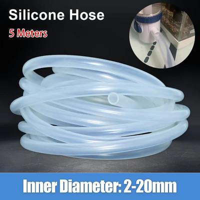1 Stück Lebensmittelechter Silikonschlauch Hochtemperaturbeständig 5 Meter Klar Transparent Schlauch Ungiftiger Silikonschlauch