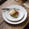 Retro Style Ceramic Flat Plate Vegetable Plate High Value Relief Western Food Pasta Plate Breakfast Dessert Plate Threaded Salad Plate