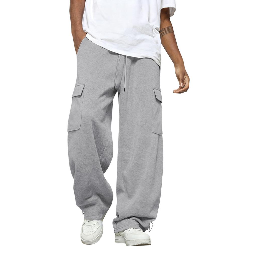 Men's Color Loose Wide Leg Sweatpants Men's Casual Fashion Sweatpants
