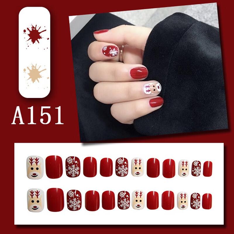 Fumade Winter Christmas Cartoon Press-On Nails