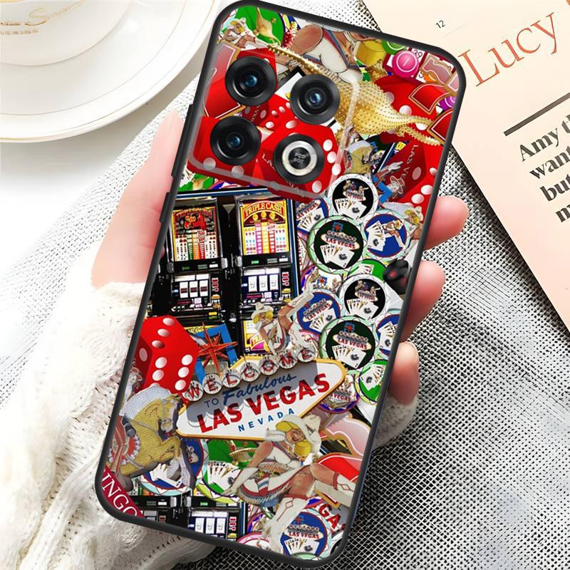 Las Vegas Casino Poker Fodral För OnePlus 15 13 13R 13T 12 12R 10T 11 10 Pro OnePlus Nord CE 5 3 4 Lite N20 N30 Fodral