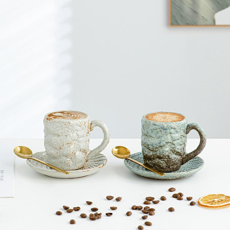 The Tea Room Coffee Dual-purpose Cup Is A Simple and Modern Japanese-style Rough Earthenware Hand-brewing Utensware
