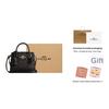 Coach Andrea 16 Zipper Closure Logo Coated Canvas Mini Shoulder Crossbody Handbag Women Handbag Walnut Black CW304-IMXAQ