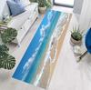 Ocean Wave Pattern Runner Rugs Dreamy Natural Scenery Sea Sand Print Mat Home Non-Slip Water Absorbent Hallway Bedroom Carpet