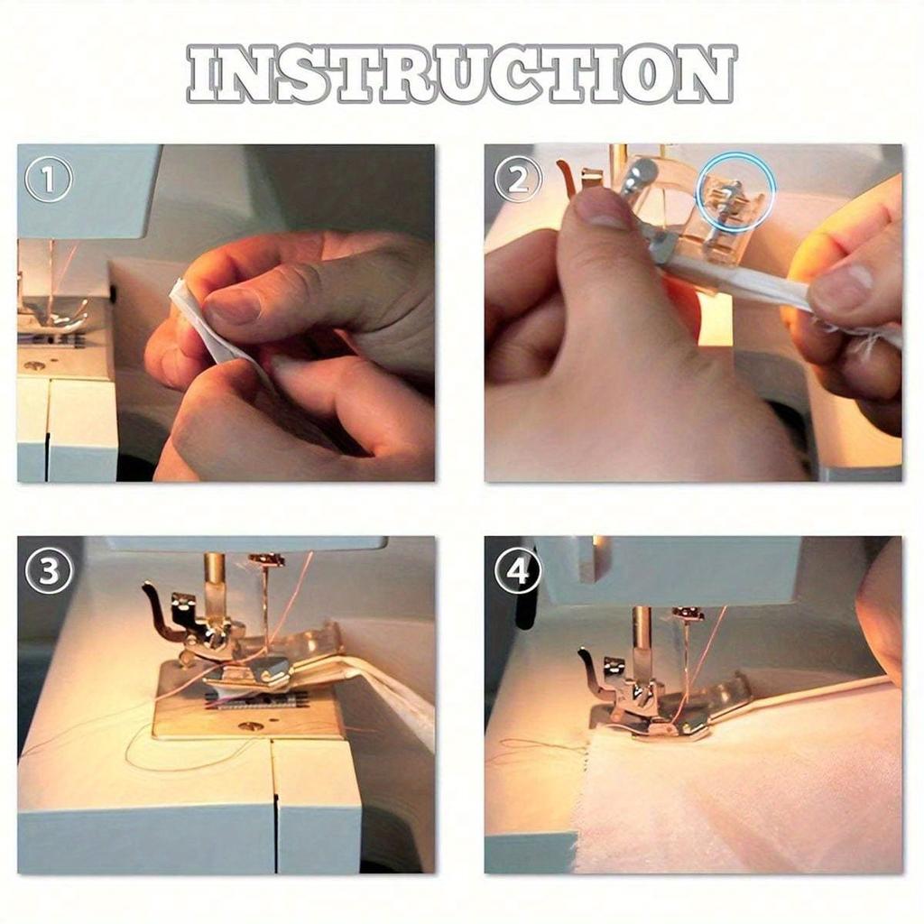 Adjustable Bias Tape Binding Foot Presser Foot For Most Of Low Shank Sewing Machine Accessories For Sewing Crafting Tape Sewing Machines Presser Foot