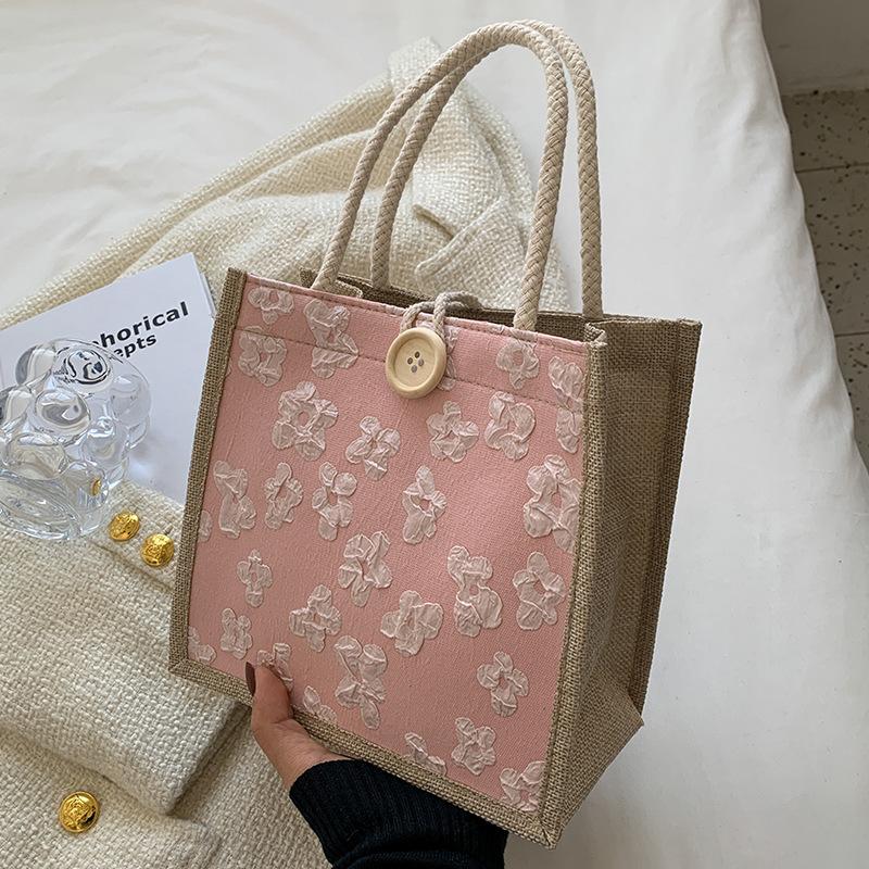 Die diesjährige beliebte Lunchbox-Bento-Tasche aus Rattangewebe, kleine Damen-Souvenirtasche