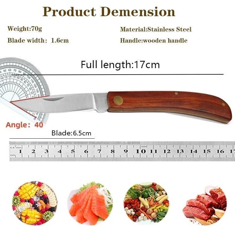 Household Kitchen Knives Stainless Steel Boning Knife Butcher Knife Pig and Sheep Skinning Knives Sharp Barbecue Knife with Cover