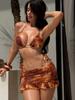 3 Pieces Bikinis Sexy Women Swimsuit Female Thong Print Swimwear Bikini Set Swimming Suit Beachwear Biquini Bathing Suit