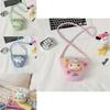 Adorable Cartoon Children Bag Cute Plush Teddy Woven Spring Summer Crossbody