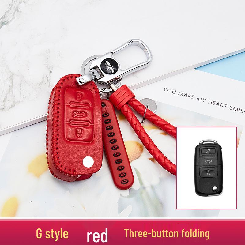 2020 Model Enhanced Car Key Case and Keychain