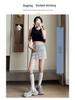 2025 Sporty A-Line Drawstring Midi Skort for Women