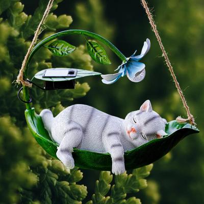 Tier Hängen Solar Licht Dekorative Statue Kunst Garten Lampe Dekoration für