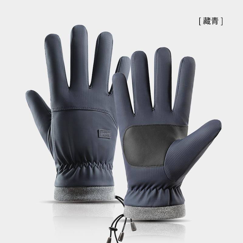 New thermal gloves men's winter velvet thickened non-slip outdoor skiing riding windproof gloves women