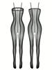 Sexy One Piece Crotchless Backless Transparent Black Striped Socks Sex Exotic Bodysuit Lingerie Hot Bodystocking Erotic Costumes