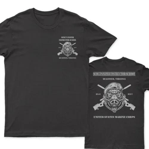 

Scout Sniper Instructor Quantico Marine Corps HOG T-Shirt. Summer Cotton O-Neck Short Sleeve Mens T Shirt XXXL