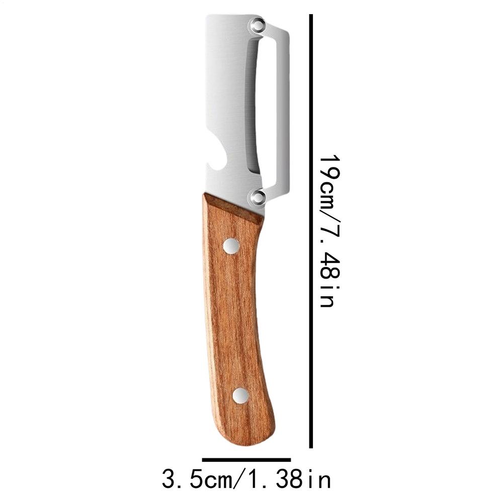 Multifunctional Peeler Home Wooden Handle Potato Peeler & Vegetable Slicer, Ergonomic Rust-Proof Kitchen Tool for Carrots