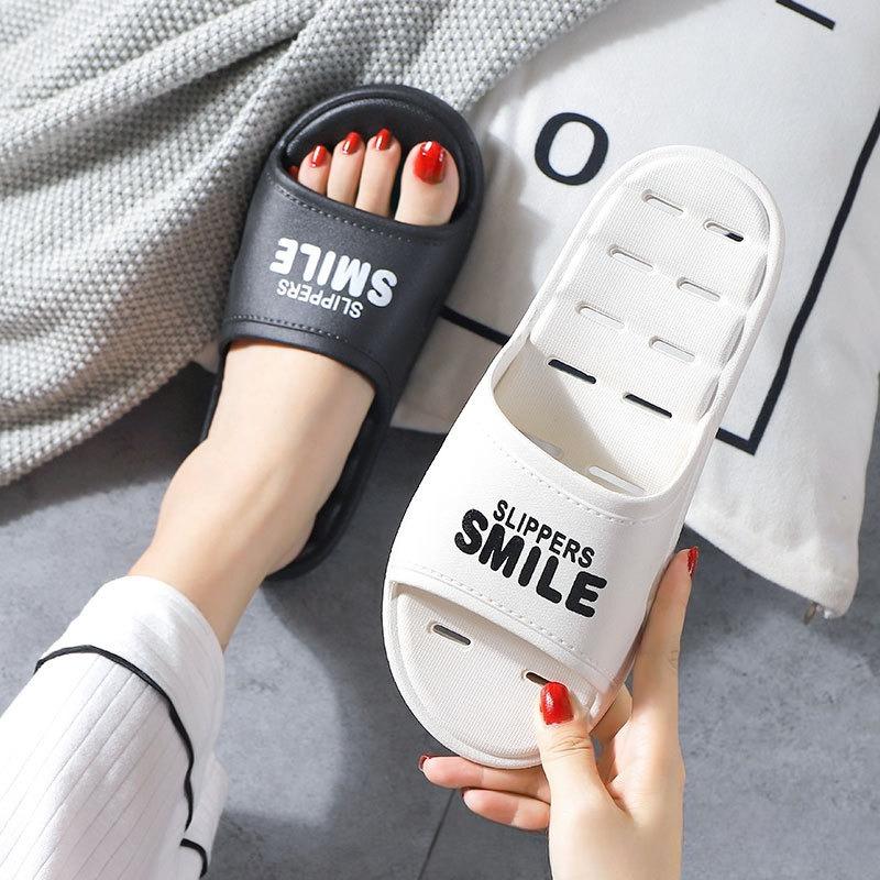 Fashion 2025 New Home Slippers Hollow Couple Indoor Household Bath Quick-drying Slippers