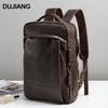 Men's Crazy Horse Leather Backpack - Large Capacity, Multifunctional Travel & Computer Bag