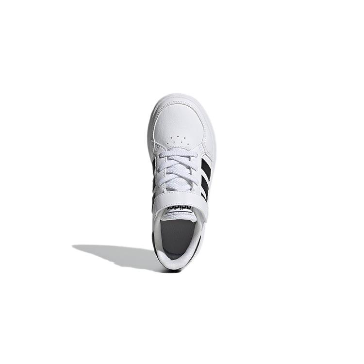 adidas Neo Breaknet Abrasion Resistant Low Top Kids' Skateboarding Shoes White Black Children Aged 3 7 Years Old FZ0106